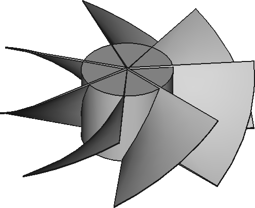 Model of the fan propellor
