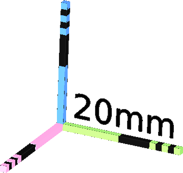 Model of a 20mm scale bar