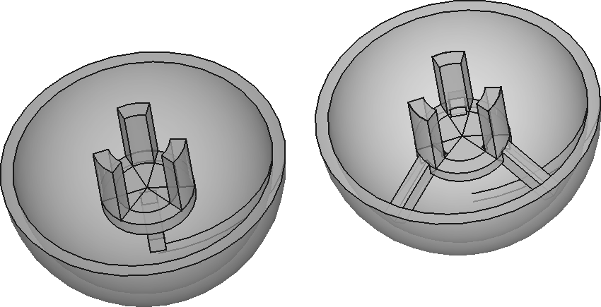 Magnet holder in sphere