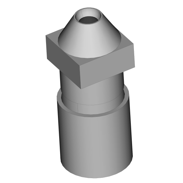 Sphere holder with 90° inlet