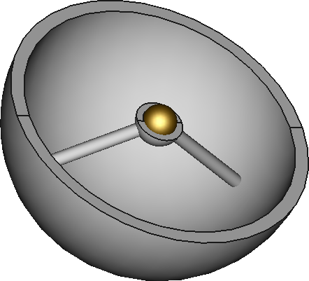 Magnet holder in sphere