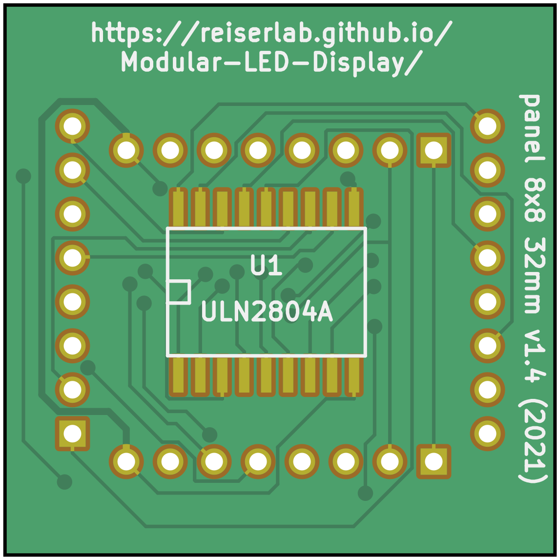 Panel PCB back view