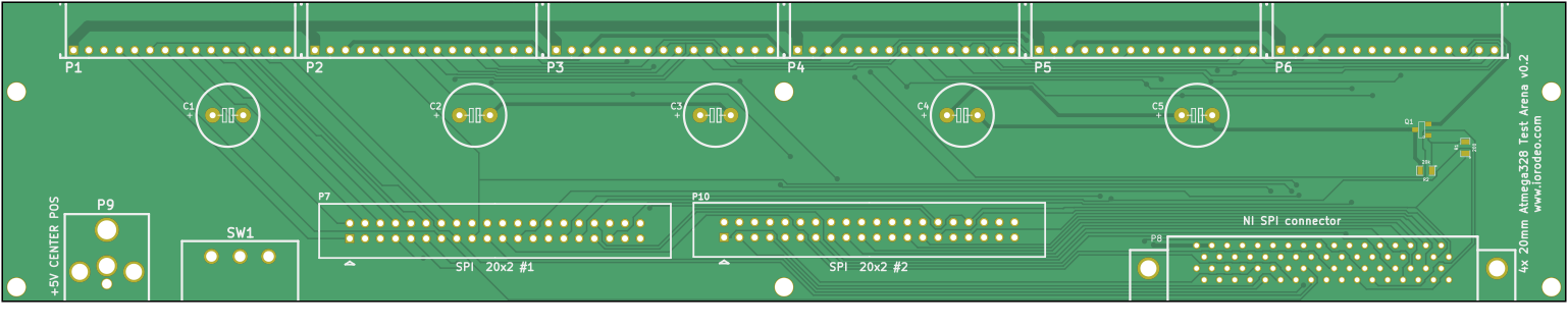 6-inf arena PCB for ATmega328 v0.2 (front)