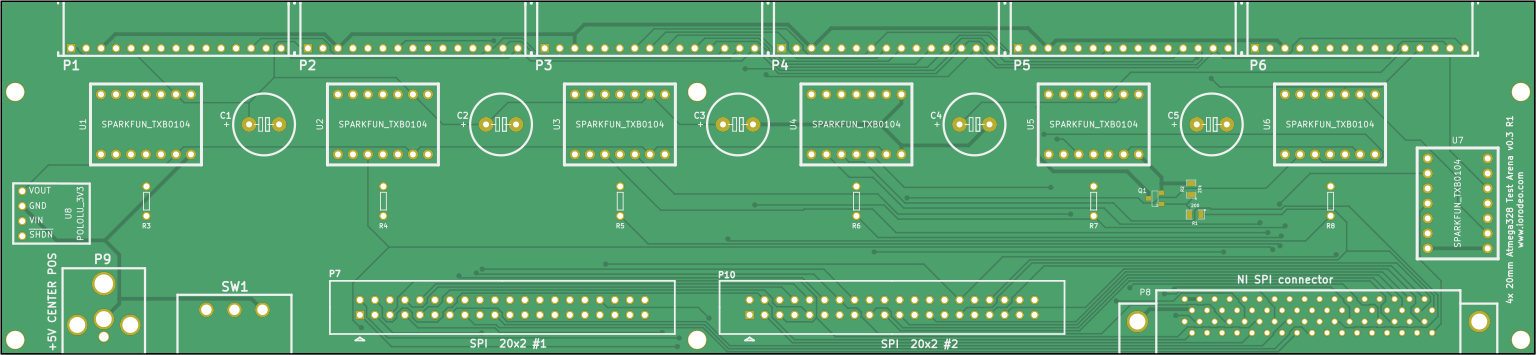 6-inf arena PCB for ATmega328 v0.3 (front)
