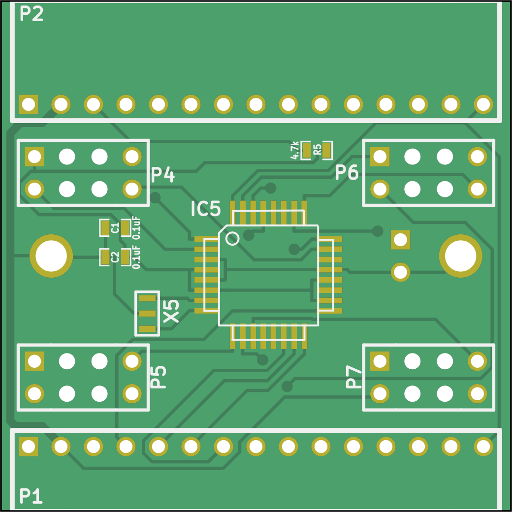 Rendering of the communication board v0.2 (front)