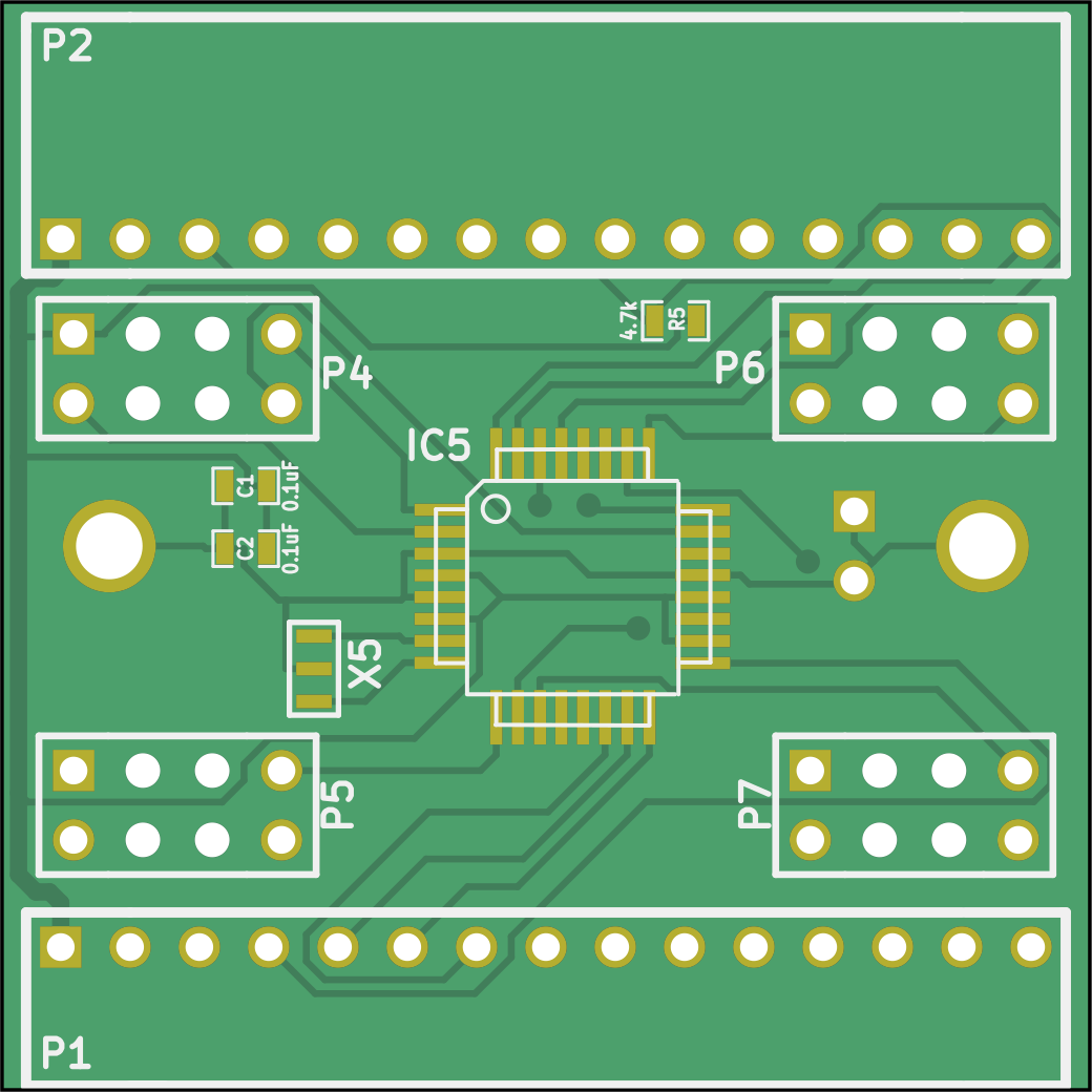 A rendering of the communication board v0.3 front