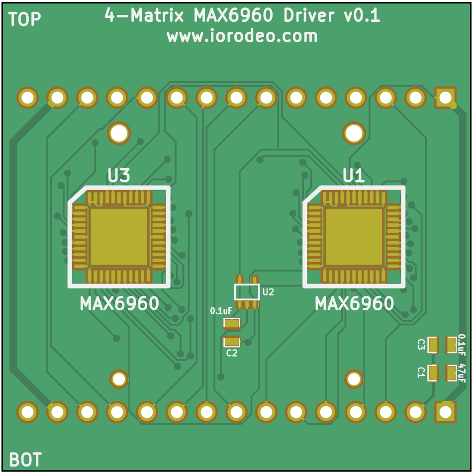 Rendering of the 40mm driver version 0.1 using a MAX6960