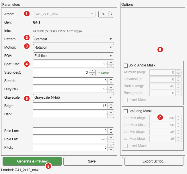 PatternGeneratorApp Interface