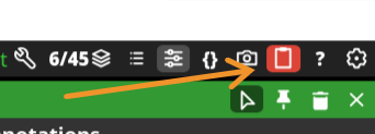 screenshot of the 'copy URL' button in Neuroglancer